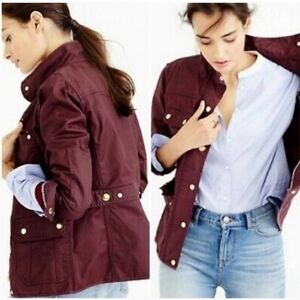 J. Crew Plum Purple Relaxed Boyfriend Field Jacket NWT